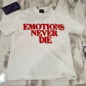 Stylish White Tee with Red Print